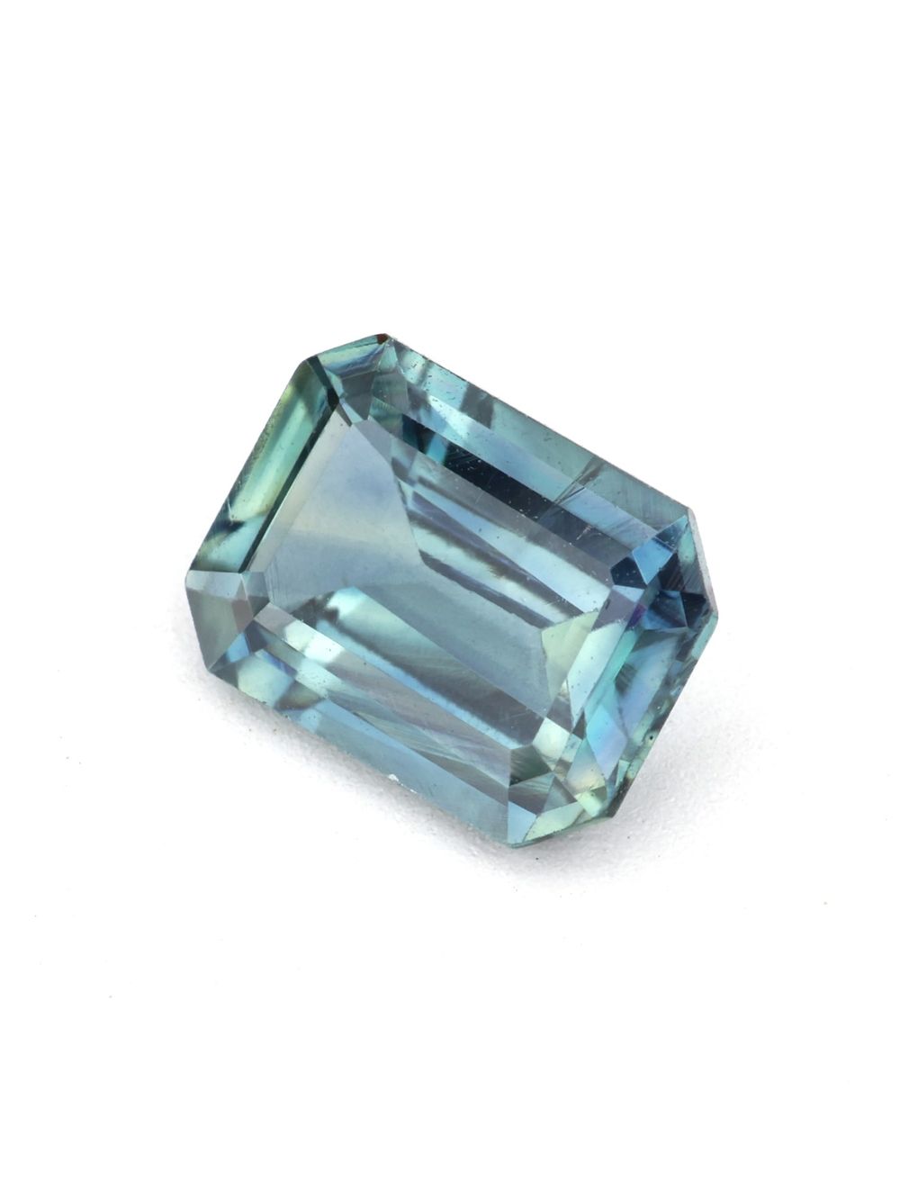Ceylon Teal Sapphire — 1.05 ct Emerald Cut