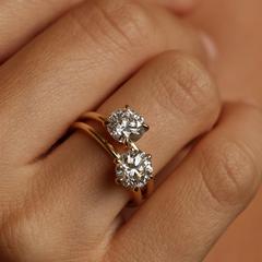 Nangi fine jewelry - white lab-grown diamond ring in gold