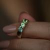 Nangi fine jewelry - green sapphire ring in yellow gold