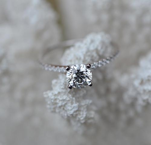 Nangi fine jewelry - white lab-grown diamond ring in white gold
