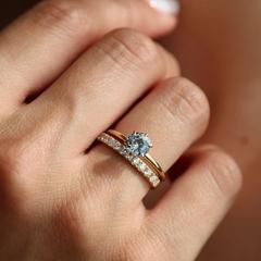 Nangi fine jewelry - grey ring in yellow gold