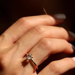 Nangi fine jewelry - white moonstone ring in yellow gold