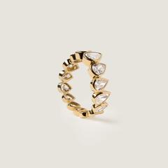 Nangi fine jewelry - white lab-grown diamond ring in gold