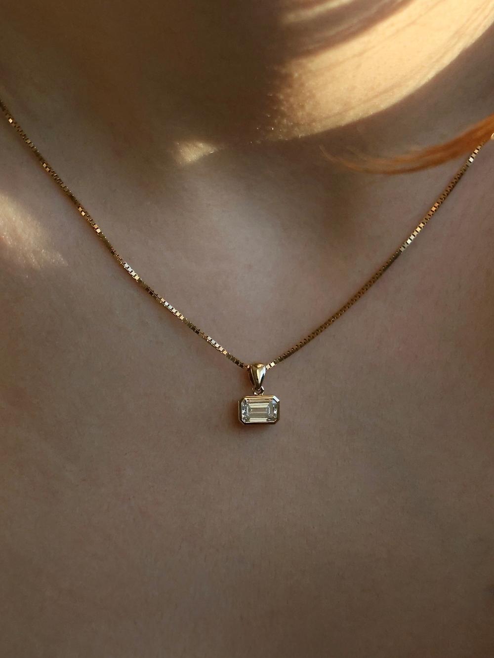 Emerald Swan Diamond Pendant