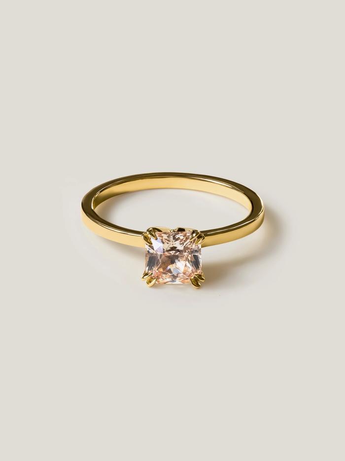 Nangi fine jewelry - pink ring in yellow gold