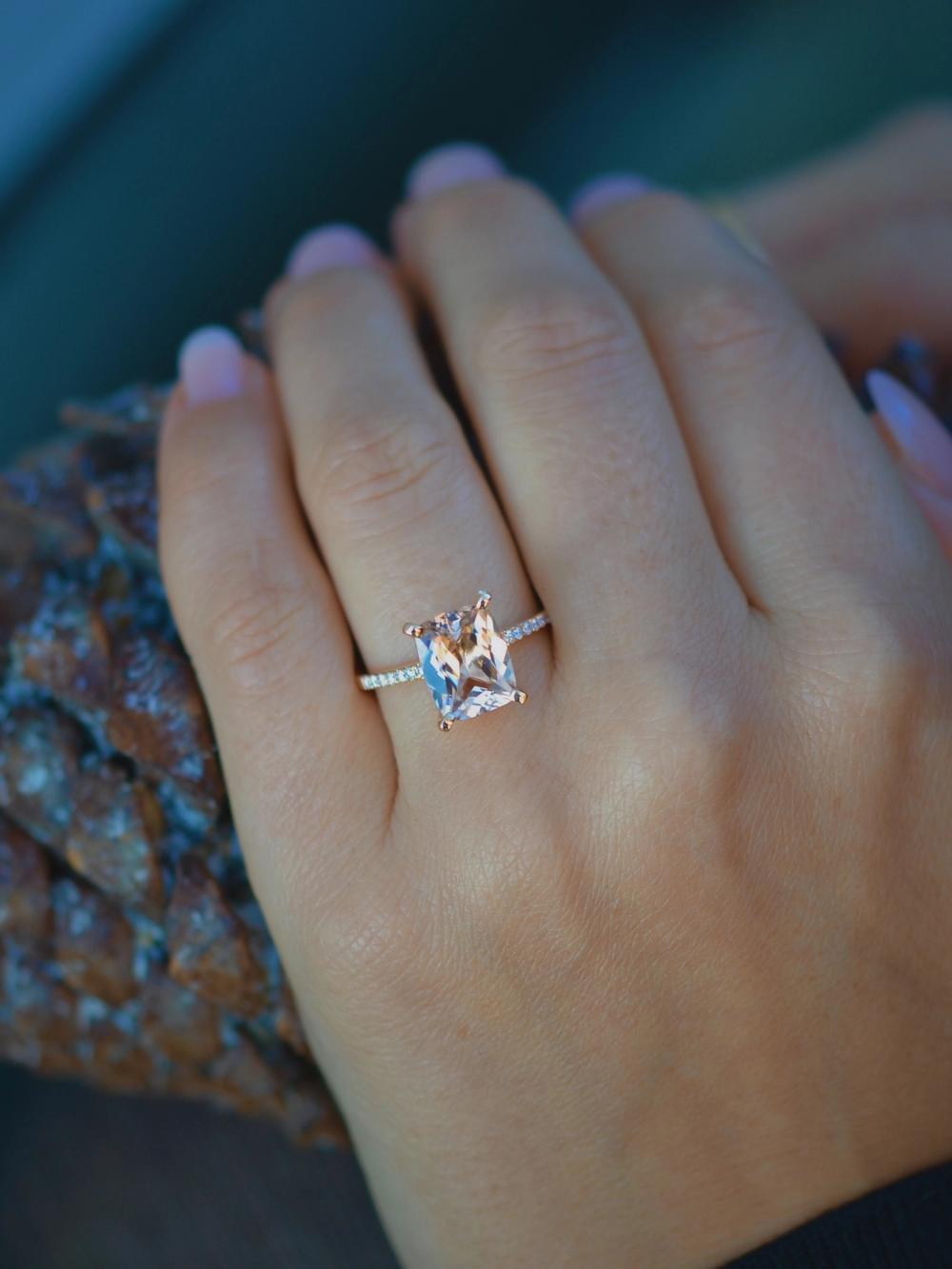 Morganite, Diamonds & Rose Gold