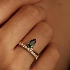 Nangi fine jewelry - white lab-grown diamond ring in gold