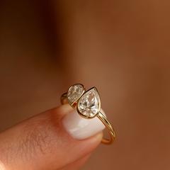 Nangi fine jewelry - white ring in gold