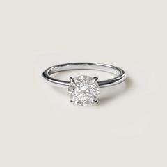Nangi fine jewelry - white lab-grown diamond ring in gold