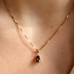 Nangi fine jewelry - brown tourmaline pendant in yellow gold