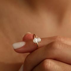 Nangi fine jewelry - white lab-grown diamond ring in gold