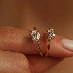 Nangi fine jewelry - white lab-grown diamond ring in gold