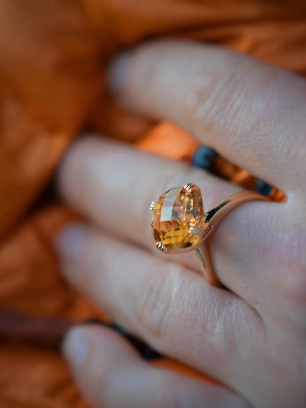 Citrine Cocktail Craziness in Yellow Gold