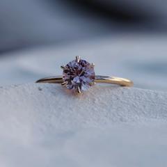 Nangi fine jewelry - pink sapphire ring in yellow gold