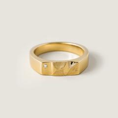 Nangi fine jewelry - white lab-grown diamond ring in gold