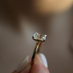 Nangi fine jewelry - white lab-grown diamond ring in gold