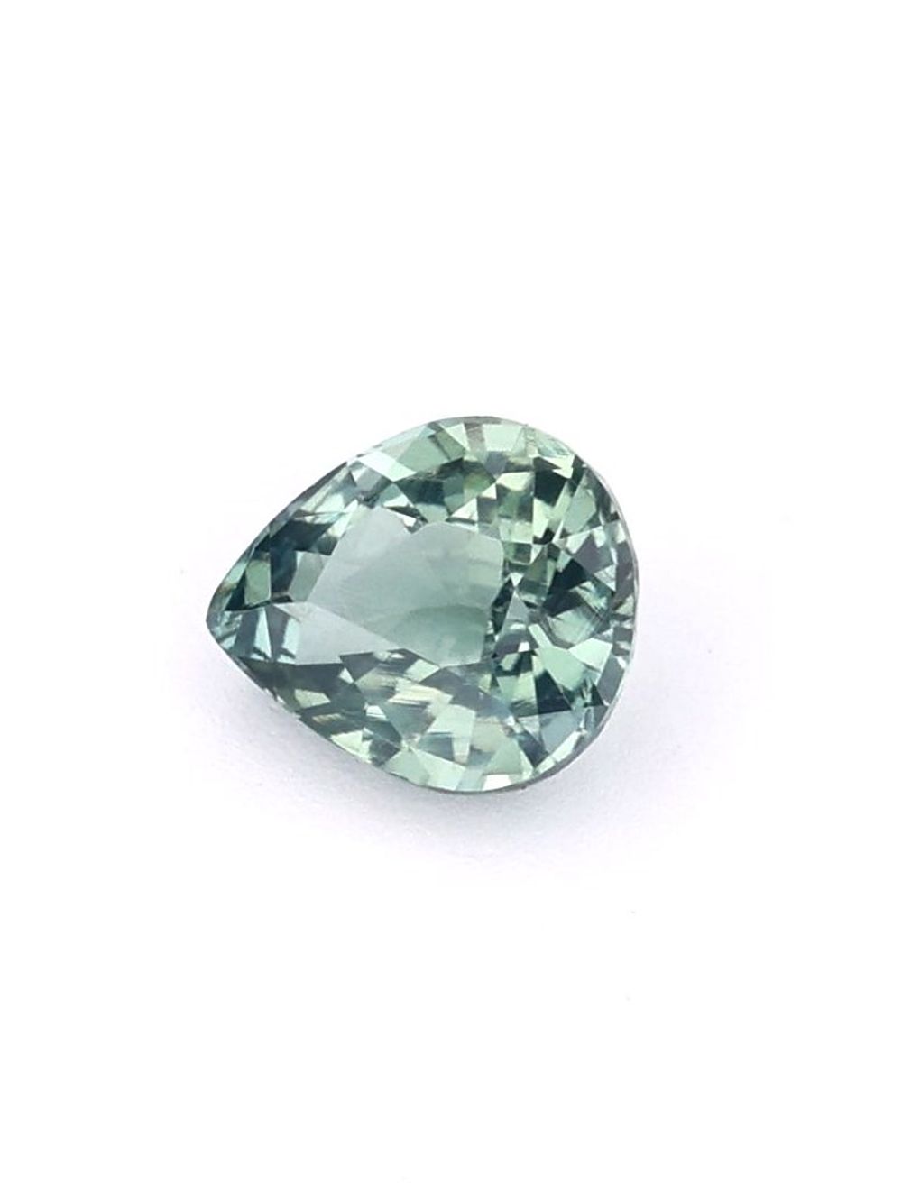 0.90 ct Seafoam Green, Pear Cut Sapphire