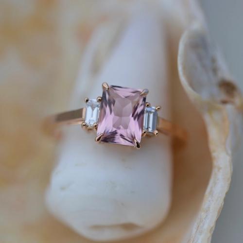 Nangi fine jewelry - pink tourmaline ring in rose_gold