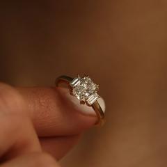 Nangi fine jewelry - white lab-grown diamond ring in gold