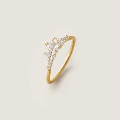 Nangi fine jewelry - white lab-grown diamond ring in gold