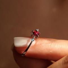 Nangi fine jewelry - red ruby ring in white gold