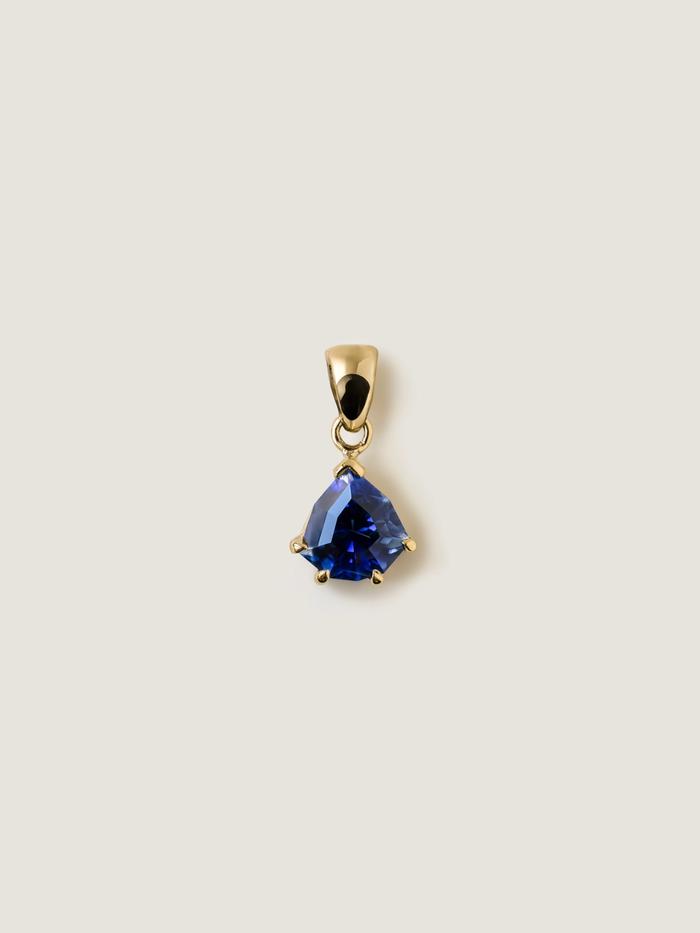 Nangi fine jewelry - blue pendant in yellow gold