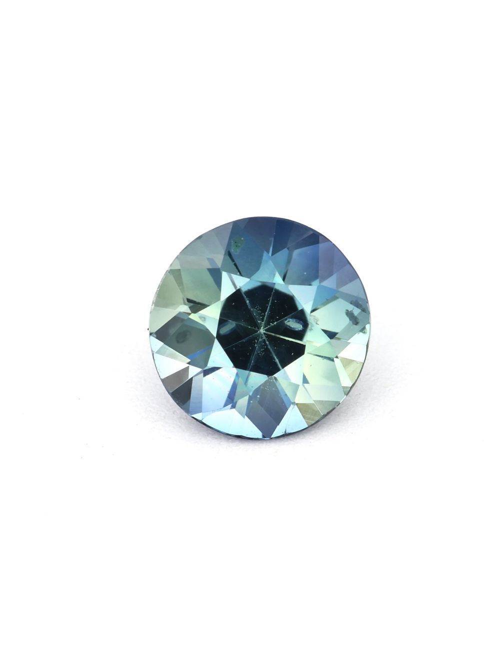 Midnight Teal Sapphire — 0.58 ct Round Cut