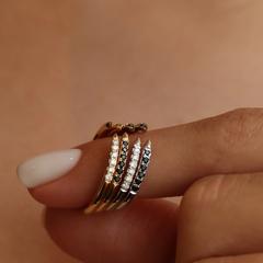 Nangi fine jewelry - white lab-grown diamond ring in white gold