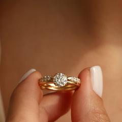Nangi fine jewelry - white lab-grown diamond ring in gold