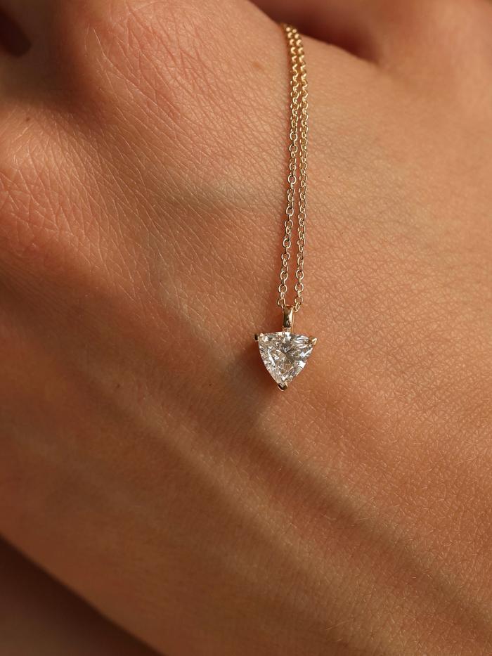Nangi fine jewelry - white lab-grown diamond necklace in gold