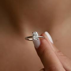 Nangi fine jewelry - white lab-grown diamond ring in gold
