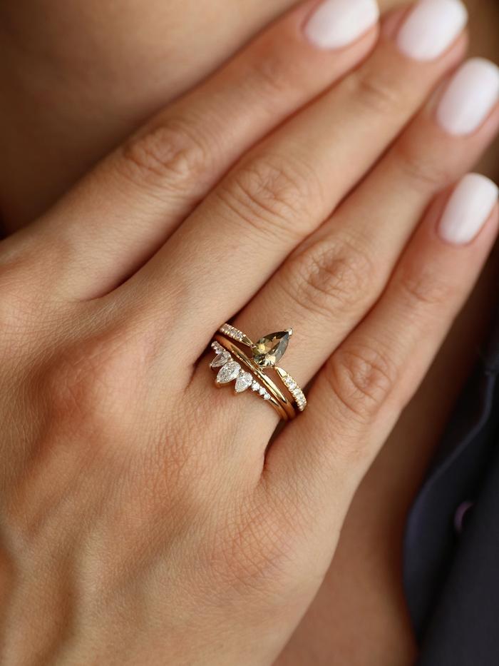 Nangi fine jewelry - champagne tourmaline ring in yellow gold