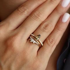 Nangi fine jewelry - champagne tourmaline ring in yellow gold