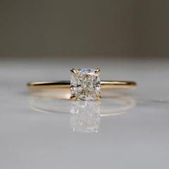 Nangi fine jewelry - white lab-grown diamond ring in gold