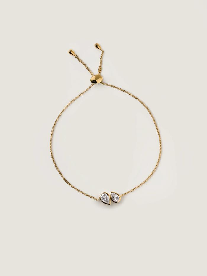 Nangi fine jewelry - white lab-grown diamond bracelet in gold