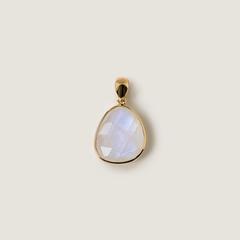 Nangi fine jewelry - white moonstone pendant in gold