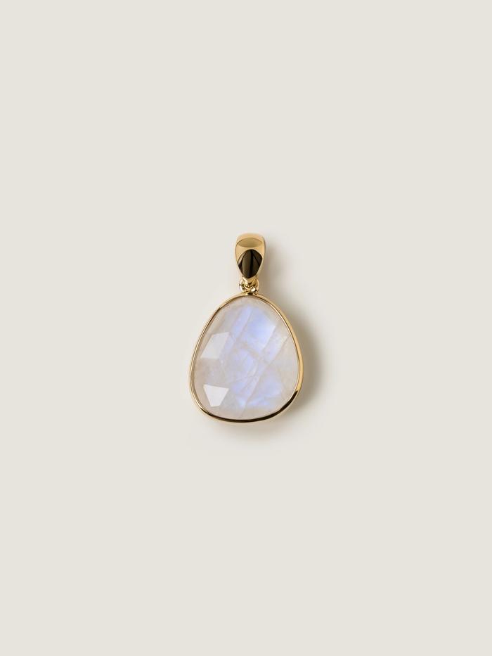 Nangi fine jewelry - white moonstone pendant in gold