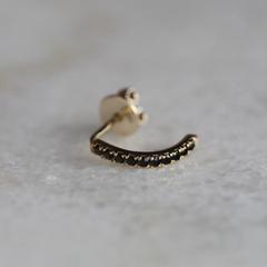 Nangi fine jewelry - black earring in yellow gold