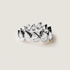 Nangi fine jewelry - white lab-grown diamond ring in gold