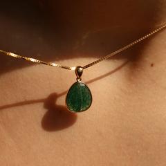 Nangi fine jewelry - green green aventurine necklace in gold