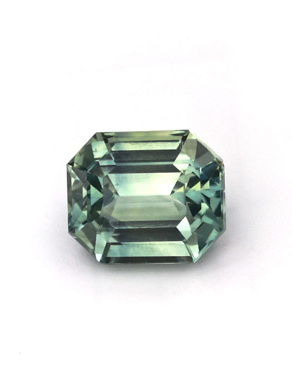 1.30 ct Green, Emerald Cut Sapphire