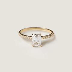 Nangi fine jewelry - white lab-grown diamond ring in gold