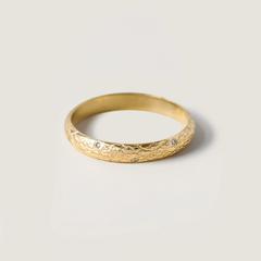 Nangi fine jewelry - white lab-grown diamond ring in gold