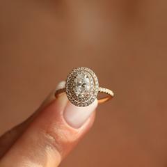 Nangi fine jewelry - white lab-grown diamond ring in gold
