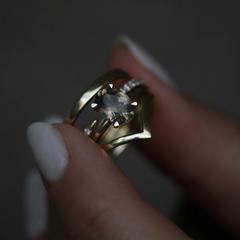 Nangi fine jewelry - brown tourmaline ring in yellow gold