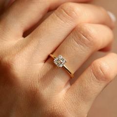 Nangi fine jewelry - white lab-grown diamond ring in gold