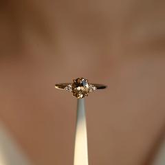 Nangi fine jewelry - champagne tourmaline ring in yellow gold