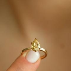Nangi fine jewelry - lab-grown diamond ring in yellow gold