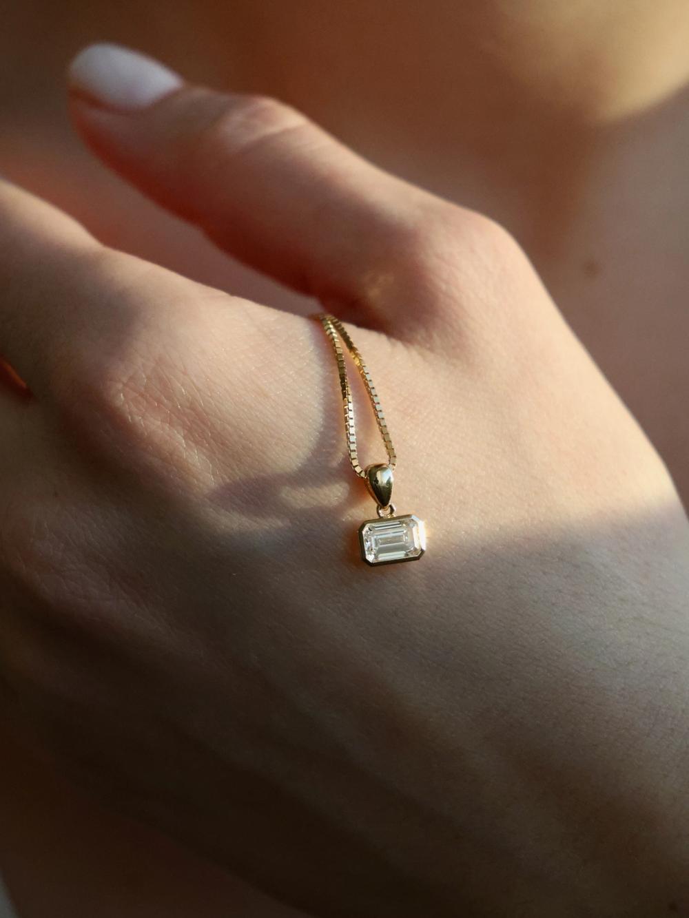 Emerald Swan Diamond Pendant