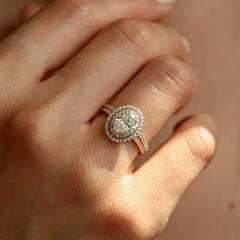 Nangi fine jewelry - white lab-grown diamond ring in gold